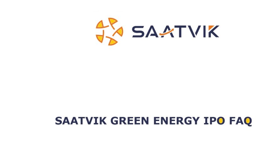 Saatvik Green Energy IPO FAQ document cover with Saatvik logo and bold title